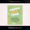 New Years Cards PSD Template Free Download