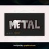 3D Metal Text Effect PSD Mockup Free Download