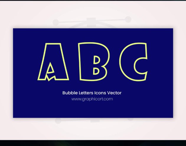 Duo Color Bubble Letters Free Icons Vector File Download